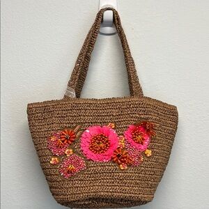 Made In India | Summer Floral 🌺 Woven Tote Bag
